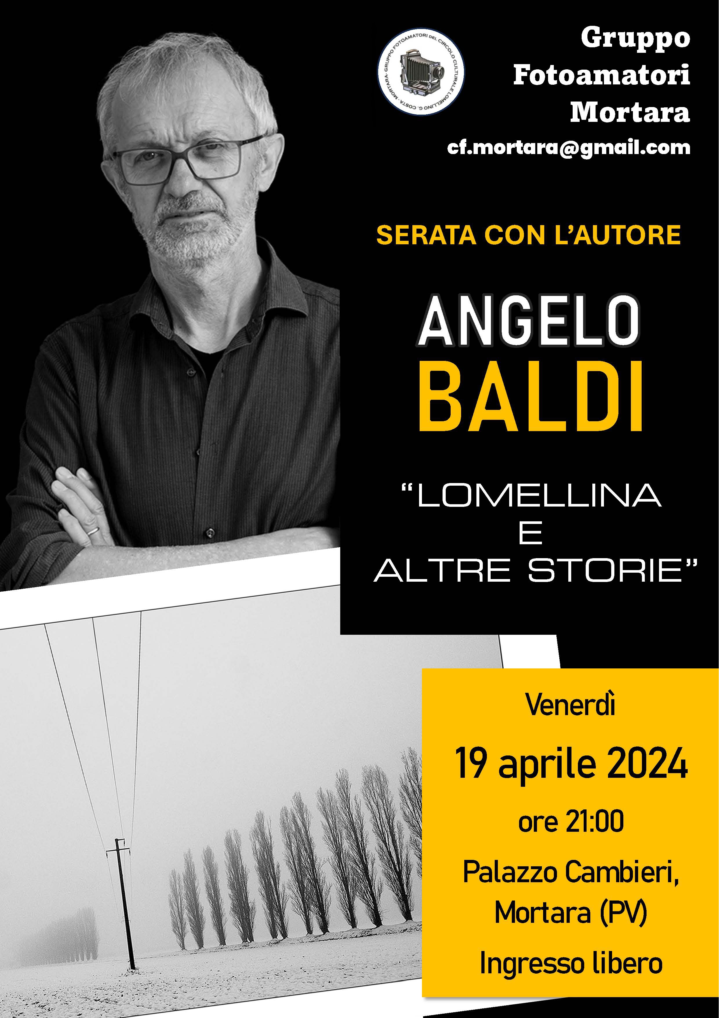 Locandina serata ANGELO BALDI