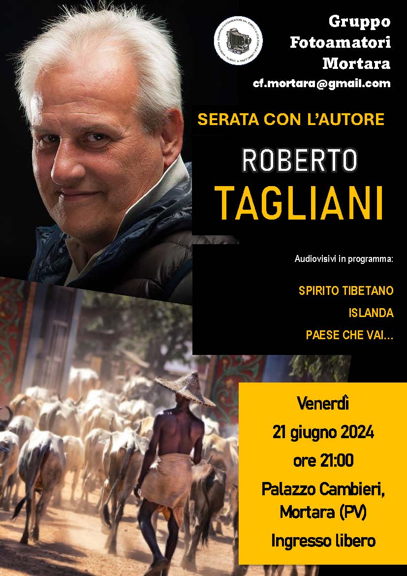 Locandina serata ROBERTO TAGLIANI